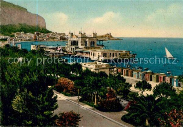 Mondello Lido Seebrücke Badeanstalt