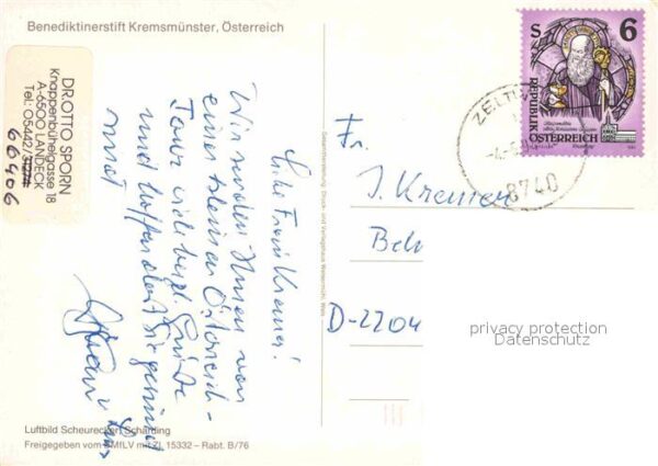 Kremsmuenster Fliegeraufnahme Benediktinerstift – Bild 2