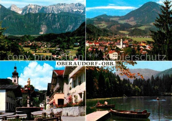 Oberaudorf mit Kaisergebirge gegen Wildbarren Lueg