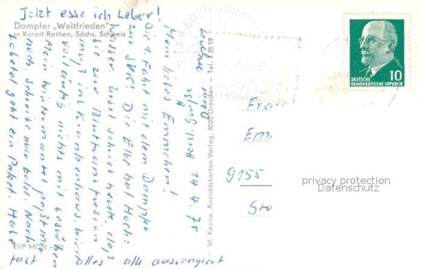 Dampfer Seitenrad Weltfrieden Rathen Sächsische Schweiz – Bild 2