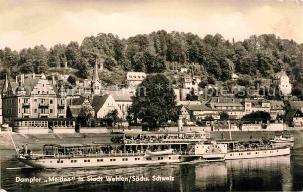 Dampfer Seitenrad Meissen Wehlen Sächsische Schweiz