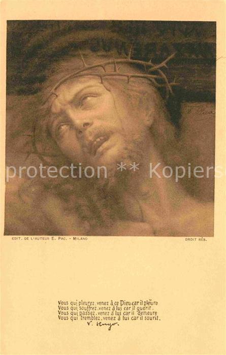 Jesus Christus Christentum Künstlerkarte E. Pac