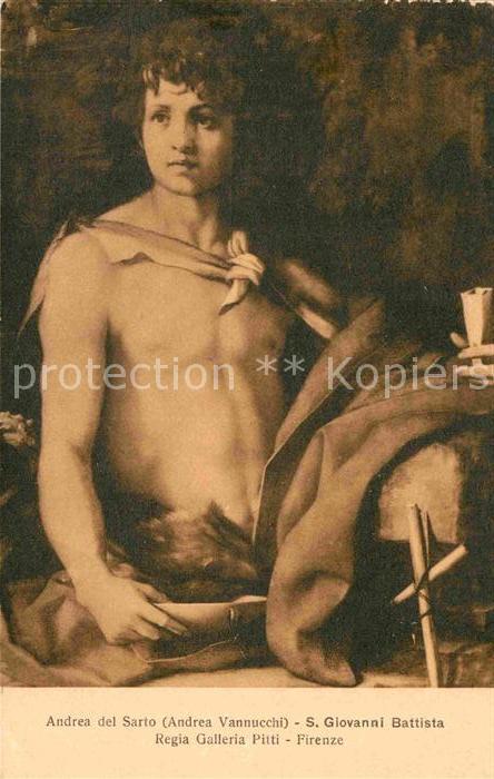Kuenstlerkarte Andrea del Sarto S. Giovanni Battista