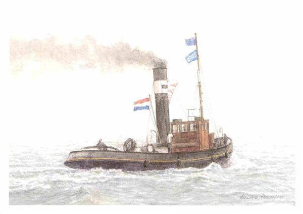 Kuenstlerkarte Bauke Feenstra Boot