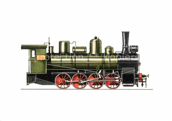 Lokomotive OB 7024 ca. 1900 Zeichnung Swoboda