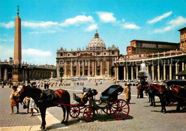 Pferdekutschen Citta del Vaticano Piazza e Basilica S.