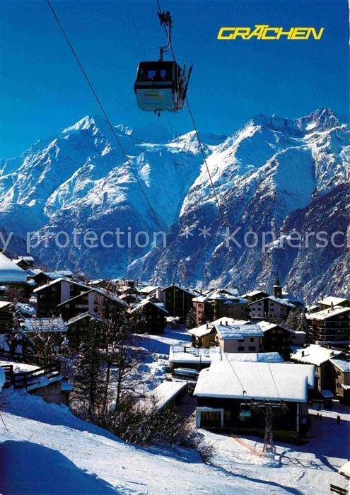 Seilbahn Hannigalp Grächen Weisshorn Bishorn Bar