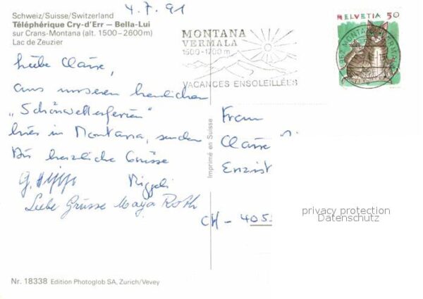 Seilbahn Telepherique Cry-d_Err Bella-Lui Crans- – Bild 2