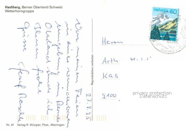 Seilbahn Hasliberg Wetterhorngruppe – Bild 2