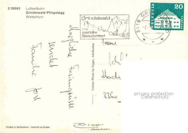 Seilbahn Grindelwald-Pfingstegg Wetterhorn – Bild 2