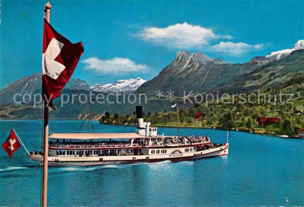 Dampfer Seitenrad Schiller Vierwaldstättersee