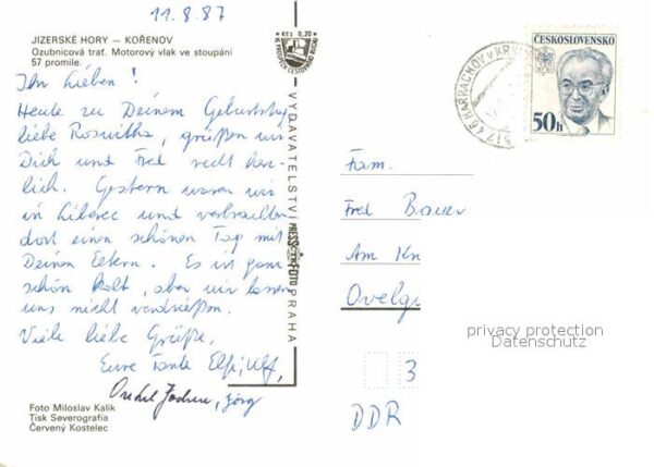Eisenbahn Jizerske Hory Korenov Ozubnicova Trat – Bild 2
