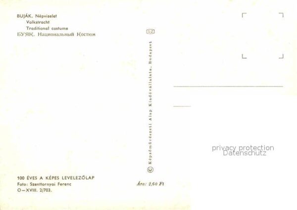 Trachten Ungarn Bujak Nepviselet – Bild 2