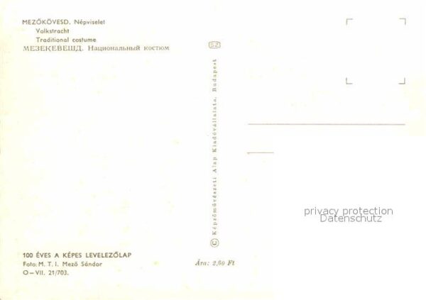 Trachten Ungarn Mezokovesd Nepviselet – Bild 2