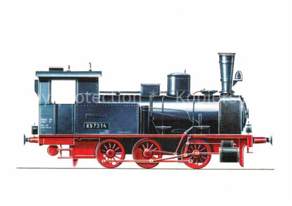 Lokomotive Güterzug-Tenderlokomotive 897314 Zeichn