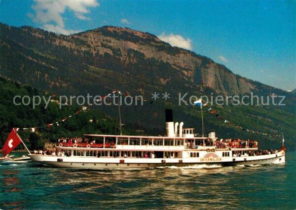 Dampfer Seitenrad DS Unterwalden Vierwaldstättersee