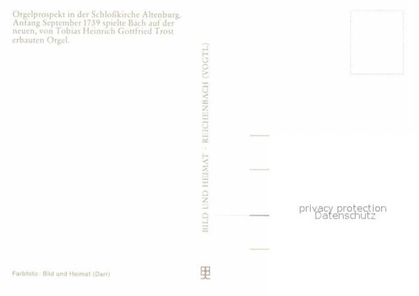 Kirchenorgel Schlosskirche Altenburg – Bild 2