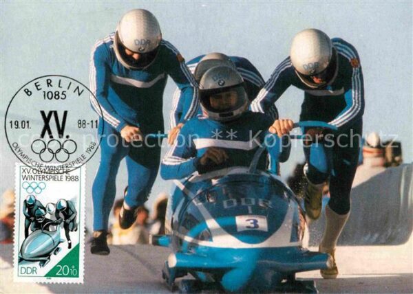 Bobsport XV. Olympische Winterspiele Vierer-Bob