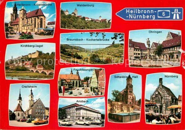Autobahn Heilbronn-Nürnberg Ansbach Crailsheim Ö
