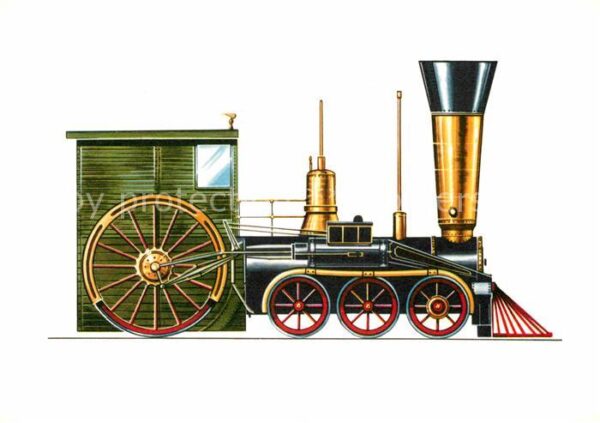 Lokomotive Schnellzug-Lokomotive Amerika 1848 Zeic