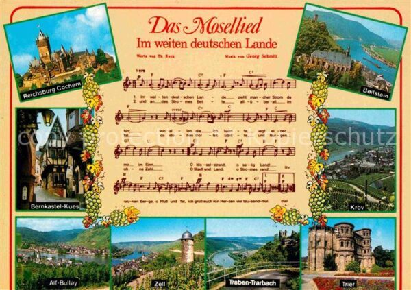 Liederkarte Mosellied Beilstein Krov Alf-Bullay Rei