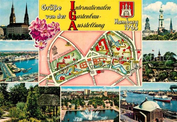 Gartenbauaustellung Hamburg Lageplan Rathaus Nikolaikirche