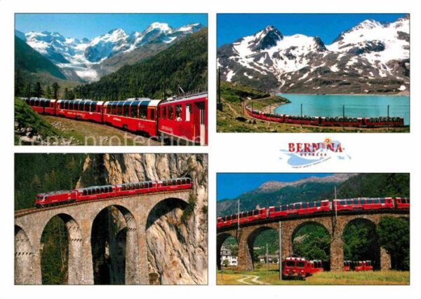 Eisenbahn Bernina-Express Montebello-Kehre Lago B