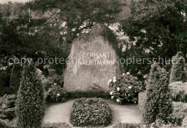 Tod Grabstätte Gerhart Hauptmann Insel Hidd