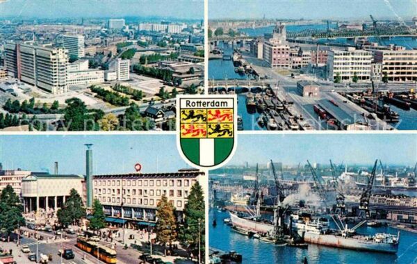 Rotterdam Blick über die Stadt Seehafen
