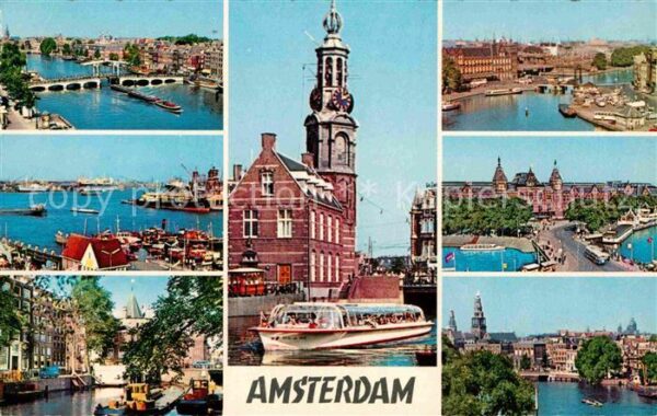 Amsterdam Niederlande Stadtansichten Ausflugsboot Gracht Hafe