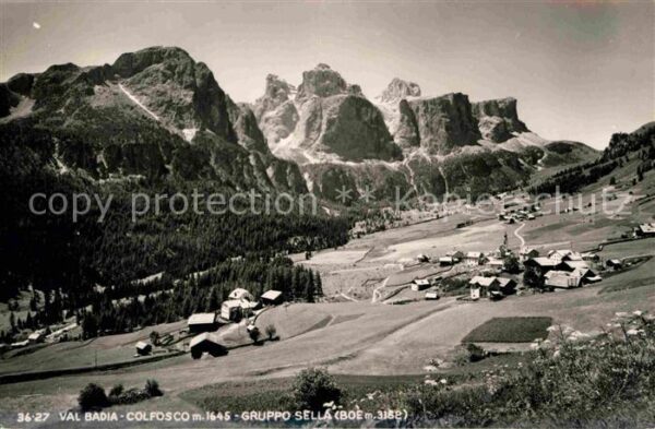 Colfosco Panorama Val Badia Gruppo Sella