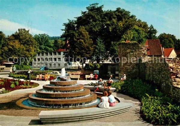 Bad Orb Springbrunnen mit Stadtmauer