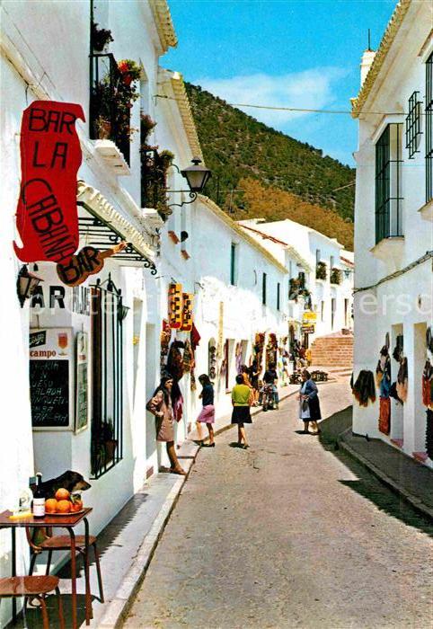 Mijas Calle Ramon y Cajal al fondo la Sierra