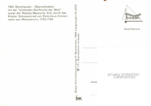 Steinhausen Bad Schussenried Wallfahrtskirche Innenansicht Barock – Bild 2