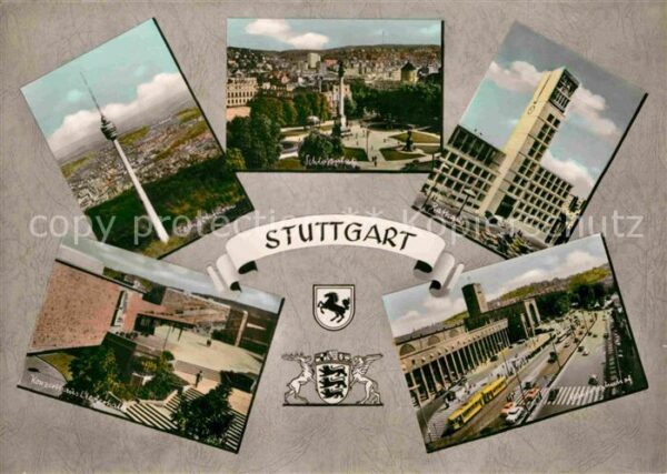 Stuttgart Fernsehturm Schlossplatz Rathaus Hauptb