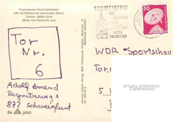 Schoenau Gemuenden Franziskaner Minoritenkloster Uferparti – Bild 2