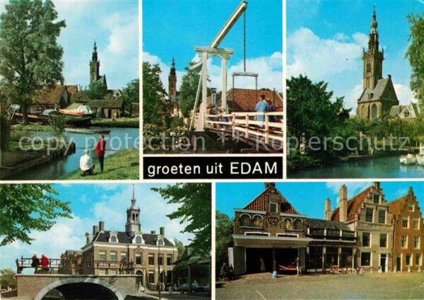 Edam Ortsansichten mit Kirche Zugbrücke