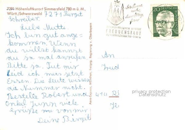 Simmersfeld Höhenluftkurort Schwarzwald Fliegeraufn – Bild 2