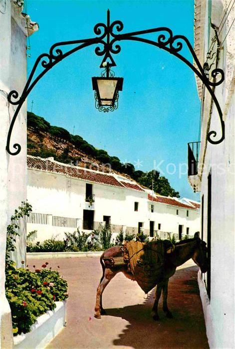 Mijas Calle tipica typische Strasse Esel Last