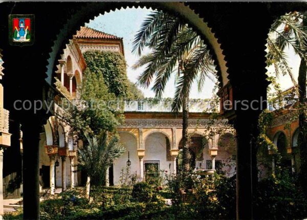 Sevilla Andalucia Palacio de las Duenas Patio principal