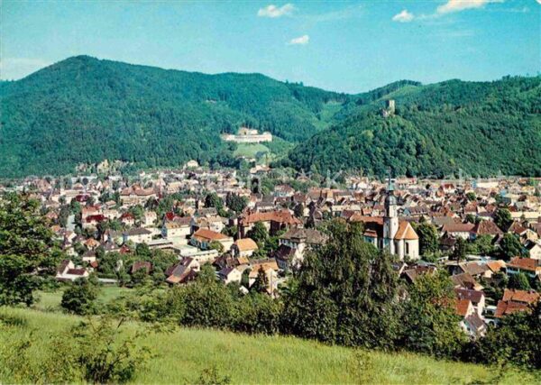 Waldkirch Breisgau Stadtbild mit Krankenhaus und Kastelbur