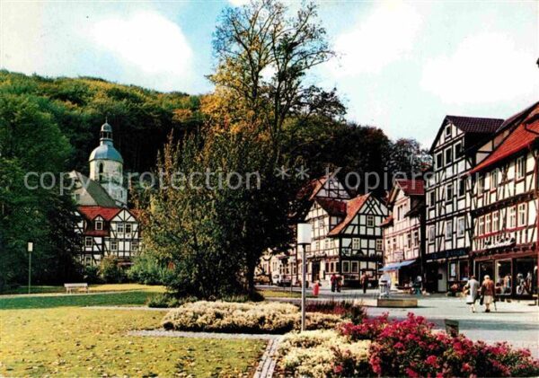 Bad Sooden-Allendorf Kuranlage obere Weinreihe Fachwerkhäuse
