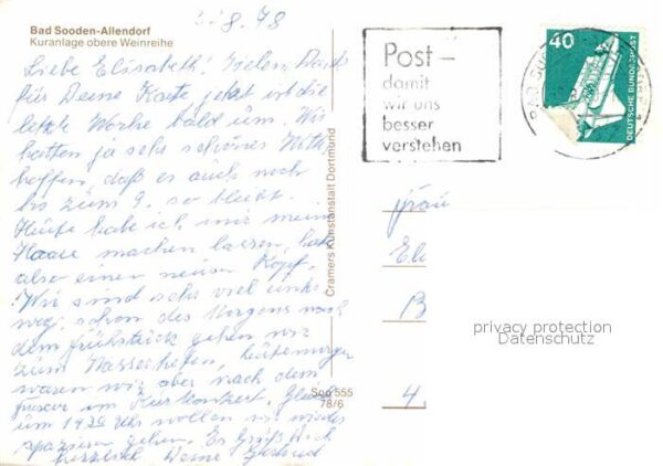 Bad Sooden-Allendorf Kuranlage obere Weinreihe Fachwerkhäuse – Bild 2