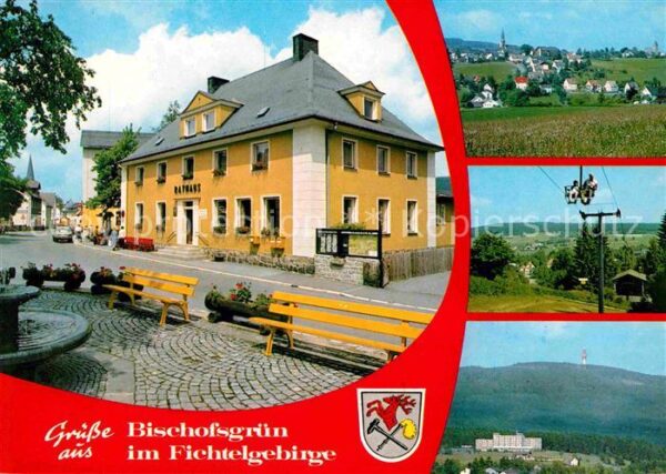 Bischofsgruen Hauptstrasse Rathaus Panorama Höhenluft