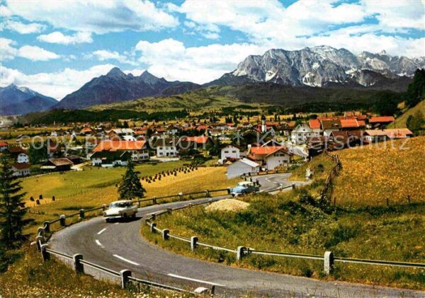 Wallgau mit Reitherspitze Arnspitzen Wetterstei
