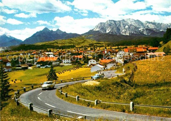 Wallgau mit Reitherspitze Arnspitzen Wetterstei
