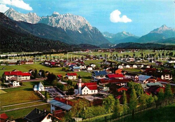 Wallgau gegen KarwendelgebirgeHuber Karte Nr 89