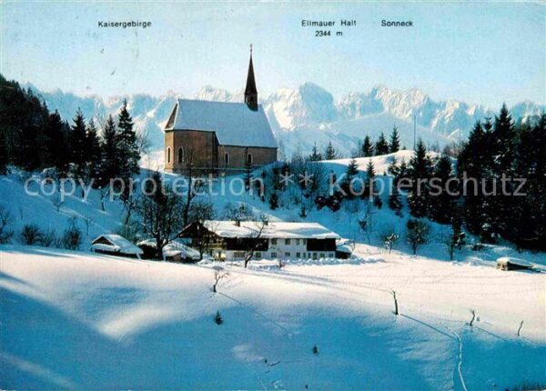 Schleching Streichenkapelle Winterpanorama Bayeris