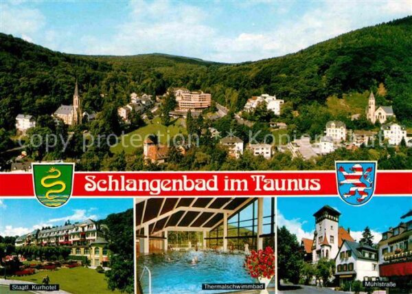 Schlangenbad Taunus Panorama Kurhotel Thermalschwimmbad Müh