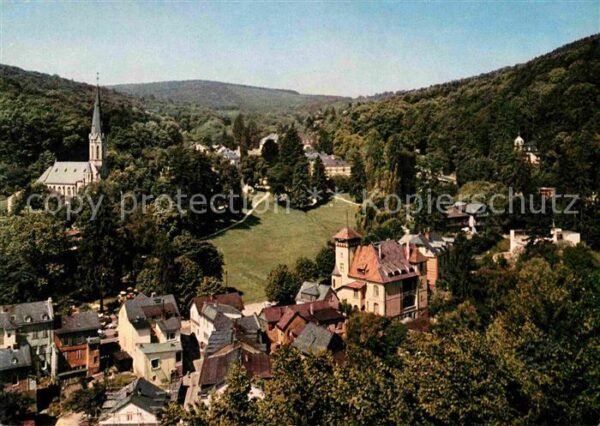 Schlangenbad Taunus Ortsansicht mit Kirche
